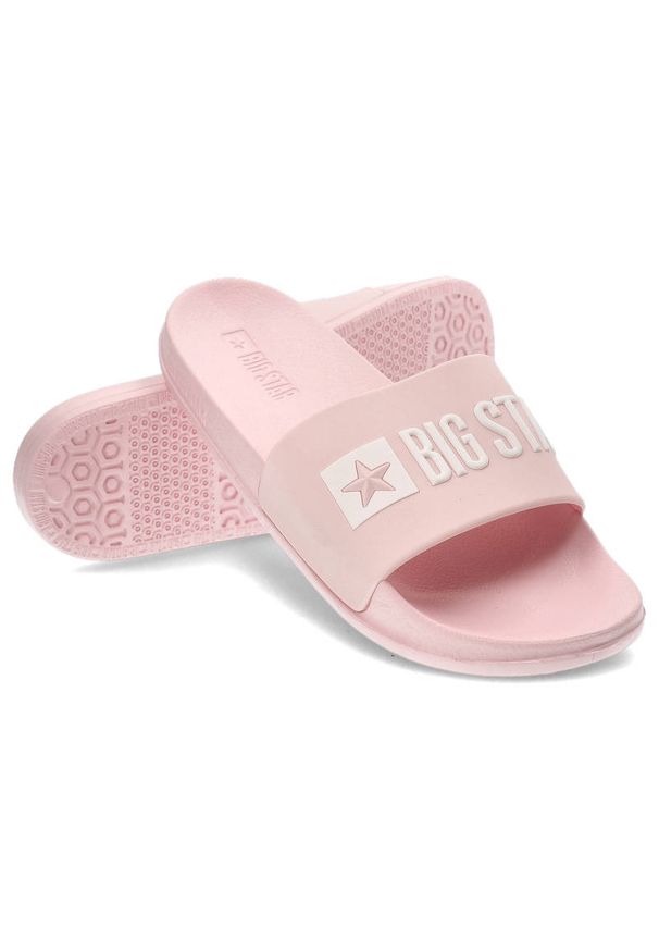 Big-Star - Różowe Klapki Big Star Damskie Buty Na Lato. Okazja: na plażę. Kolor: różowy. Sezon: lato