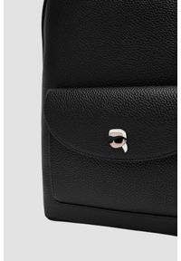 Karl Lagerfeld - KARL LAGERFELD Czarny plecak damski Ikon Pebble. Kolor: czarny. Materiał: skóra ekologiczna. Styl: casual, elegancki #6