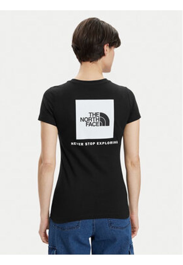 The North Face T-Shirt Redbox NF0A87NM Czarny Regular Fit. Kolor: czarny. Materiał: bawełna