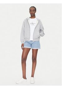 Calvin Klein Jeans Bluza Monologo LV047B270G Szary Regular Fit. Kolor: szary. Materiał: bawełna #5