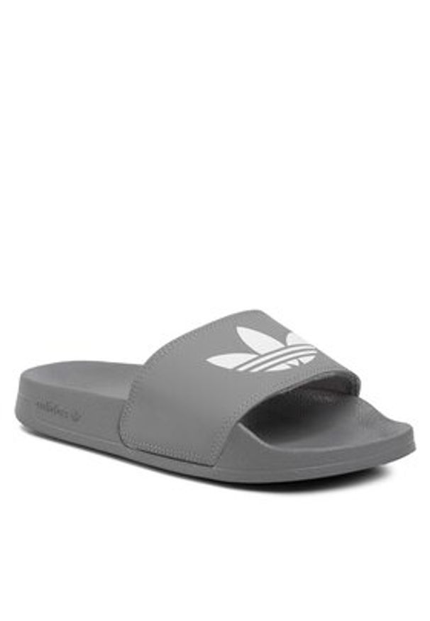 Adidas - adidas Klapki adilette Lite FU7592 Szary. Kolor: szary. Materiał: skóra