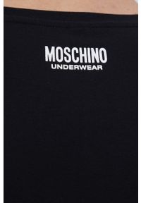 Moschino Underwear longsleeve męski kolor czarny z nadrukiem. Kolor: czarny. Materiał: bawełna, włókno. Długość rękawa: długi rękaw. Długość: długie. Wzór: nadruk #5