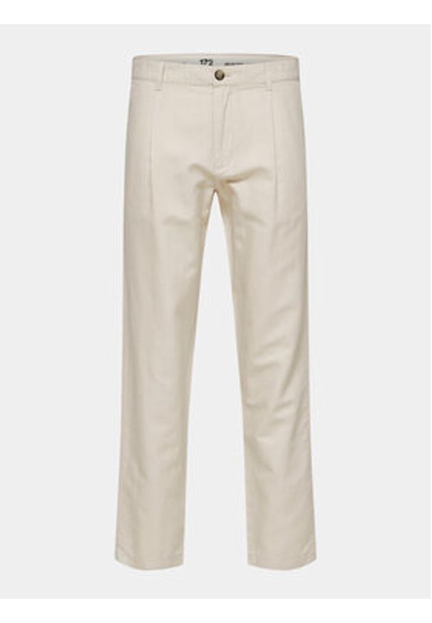 Selected Homme Chinosy 16089420 Szary Slim Tapered Fit. Kolor: szary. Materiał: bawełna