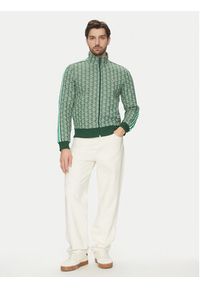 Lacoste Bluza SH1368 Zielony Regular Fit. Kolor: zielony. Materiał: bawełna, syntetyk