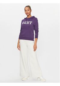 GANT - Gant Bluza Reg Graphic Hoodie 4200742 Fioletowy Regular Fit. Kolor: fioletowy. Materiał: bawełna #2