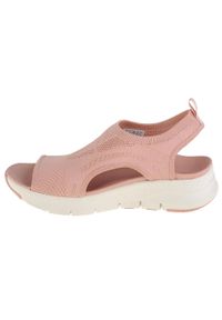 skechers - Sandały damskie, Skechers Arch Fit–City Catch. Kolor: wielokolorowy, różowy, brązowy. Materiał: materiał, syntetyk