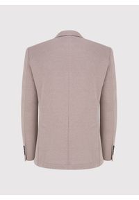 Pako Lorente - Beżowa marynarka melanż. Okazja: na co dzień. Kolor: beżowy. Materiał: poliester, dzianina, bawełna. Wzór: melanż. Sezon: wiosna. Styl: casual #4