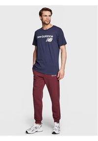 New Balance T-Shirt Classic Core Logo MT03905 Granatowy Athletic Fit. Kolor: niebieski. Materiał: syntetyk #5