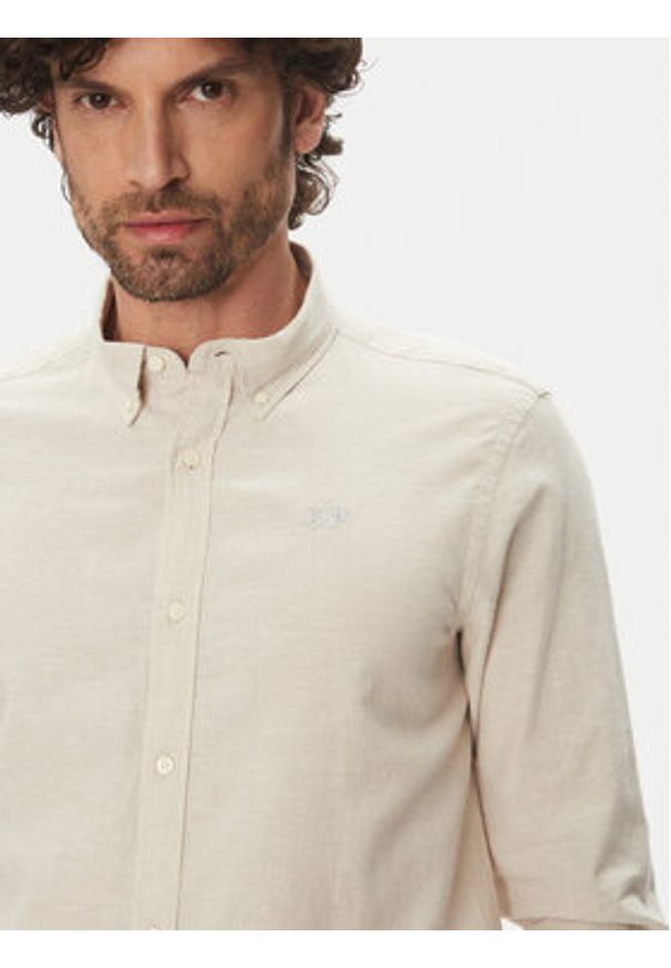 La Martina Koszula Alvin MAC006 TL141 Beżowy Regular Fit. Kolor: beżowy. Materiał: bawełna