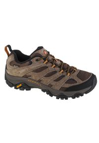 Buty turystyczne męskie Merrell Moab 3 GTX. Zapięcie: sznurówki. Kolor: beżowy, wielokolorowy, brązowy. Materiał: materiał, zamsz, syntetyk, tkanina, guma. Szerokość cholewki: normalna. Sport: bieganie #1