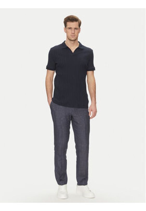 JOOP! Polo 17 JJ-33Baron 30045547 Granatowy Modern Fit. Typ kołnierza: polo. Kolor: niebieski. Materiał: bawełna