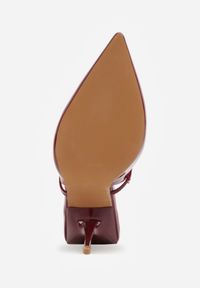 Renee - Bordowe Lakierowane Sandały Vices na Szpilce z Wkładką ze Skóry Naturalnej i Paskami Sanniraen. Okazja: do pracy. Zapięcie: pasek. Kolor: czerwony. Materiał: skóra, lakier. Sezon: wiosna, lato. Obcas: na szpilce. Styl: elegancki #8