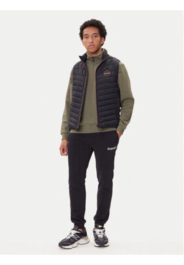 Napapijri Kamizelka A-Lapaz V NP0A4IA6 Czarny Regular Fit. Kolor: czarny. Materiał: syntetyk