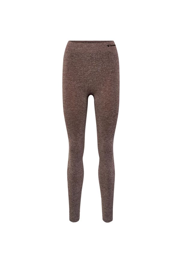 Damskie legginsy bezszwowe Hummel. Kolor: brązowy. Materiał: materiał, dzianina. Sport: fitness