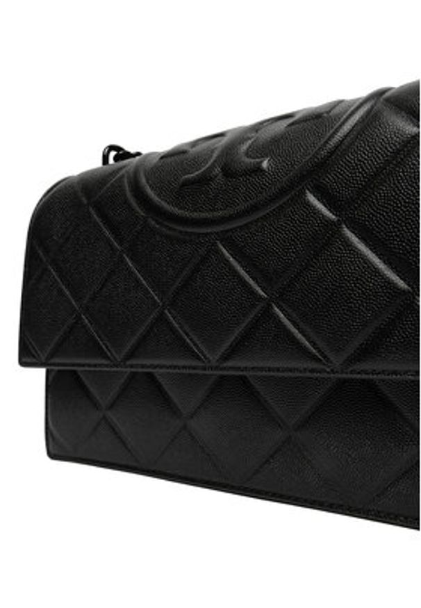 Tory Burch Torebka Fleming Soft Grain Convertible Shoulder Bag 169791 Czarny. Kolor: czarny. Materiał: skórzane