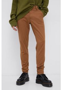 Tommy Jeans Spodnie męskie kolor brązowy dopasowane. Kolor: brązowy. Materiał: tkanina, bawełna #3