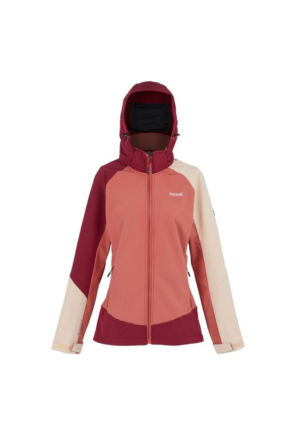 Regatta - Kurtka Damska Desoto X Soft Shell. Kolor: czerwony. Sport: turystyka piesza