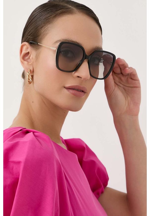 Chloe - Chloé okulary przeciwsłoneczne damskie kolor czarny. Kolor: czarny