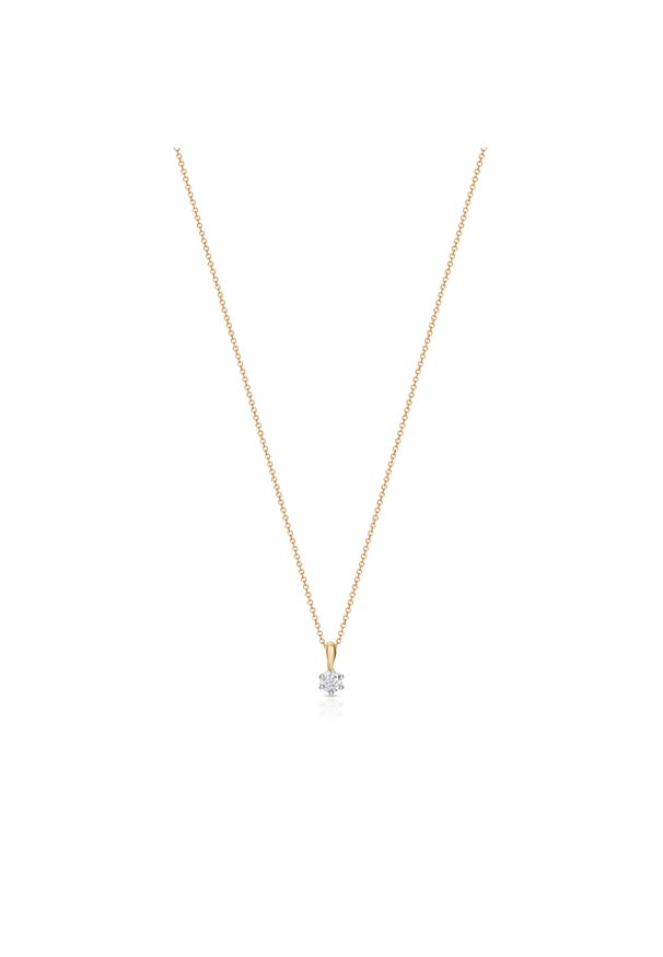 W.KRUK - Wisiorek złoty. Materiał: złote. Kolor: złoty. Wzór: ze splotem. Kamień szlachetny: brylant