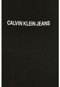 Calvin Klein Jeans - Longsleeve. Okazja: na co dzień. Kolor: czarny. Materiał: bawełna, dzianina. Długość rękawa: długi rękaw. Wzór: nadruk. Styl: casual #2
