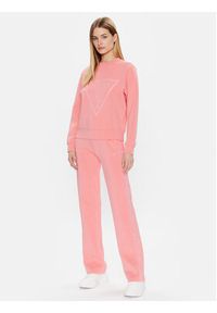 Guess Spodnie dresowe Brenda V3RB21 K7UW2 Różowy Regular Fit. Kolor: różowy. Materiał: dresówka, wiskoza
