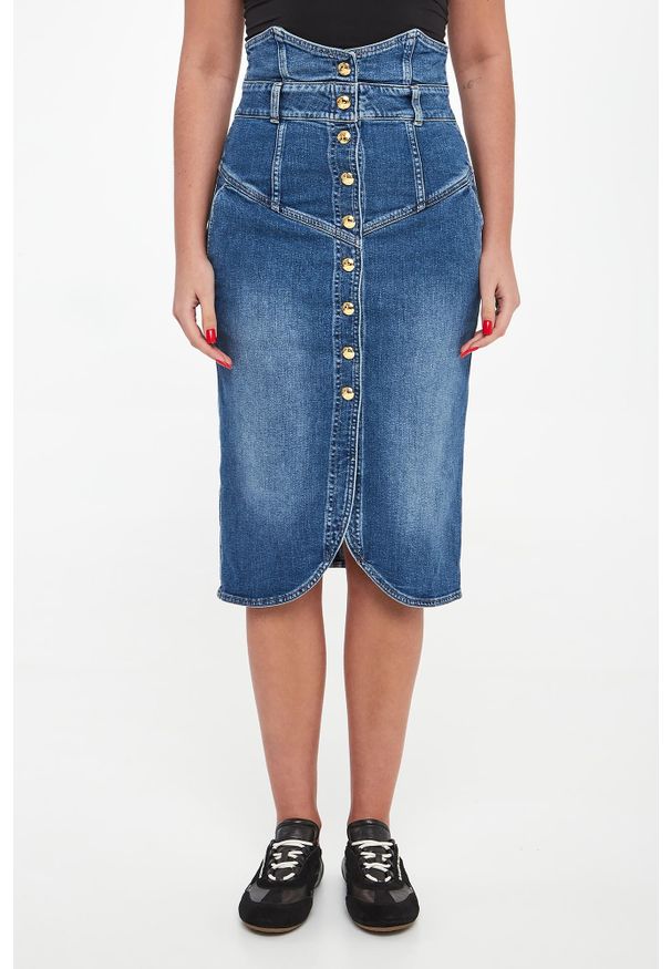 Elisabetta Franchi - Spódnica jeansowa midi ELISABETTA FRANCHI. Materiał: jeans