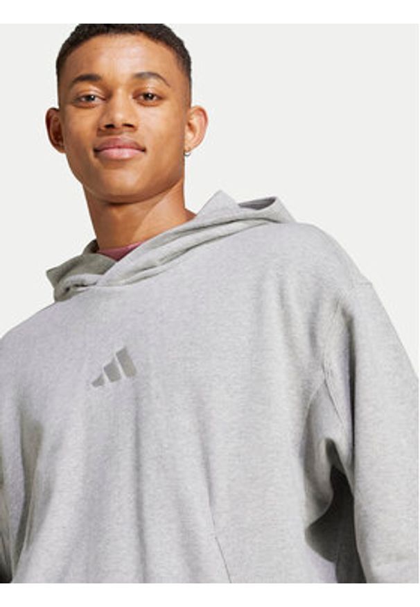Adidas - adidas Bluza ALL SZN French Terry IY4155 Szary Loose Fit. Kolor: szary. Materiał: bawełna