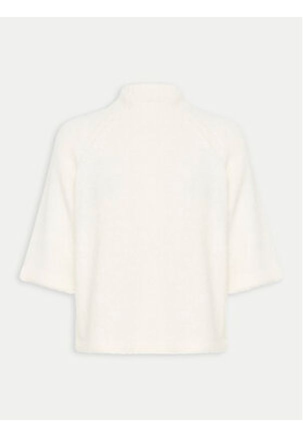 Kaffe Sweter Emilie 10509092 Beżowy Loose Fit. Kolor: beżowy. Materiał: syntetyk