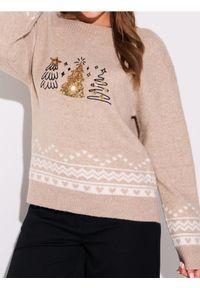 Sinsay - Świąteczny sweter z choinkami i cekinami - wielobarwny. Styl: wizytowy #1