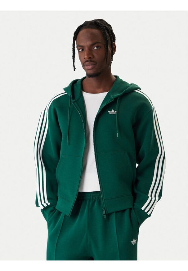 Adidas - adidas Bluza adicolor Spacer KD4085 Zielony Loose Fit. Okazja: na spacer. Kolor: zielony. Materiał: bawełna, syntetyk