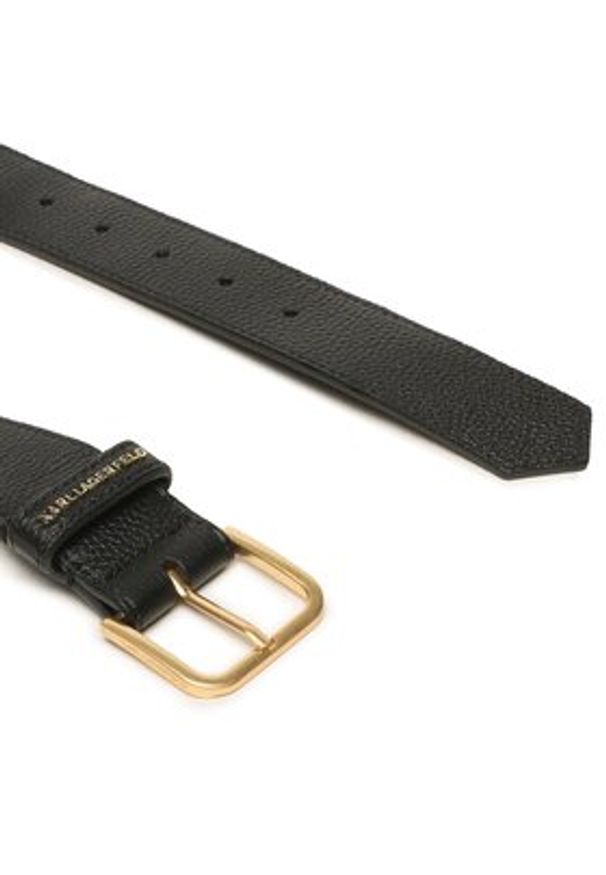 Karl Lagerfeld - KARL LAGERFELD Pasek Damski 230W3103 Czarny. Kolor: czarny. Materiał: skóra