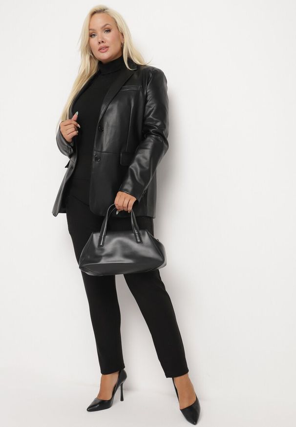 Born2be - Czarne Spodnie Skinny z Wysokim Stanem Rerilda. Okazja: na co dzień. Stan: podwyższony. Kolor: czarny. Styl: elegancki, casual