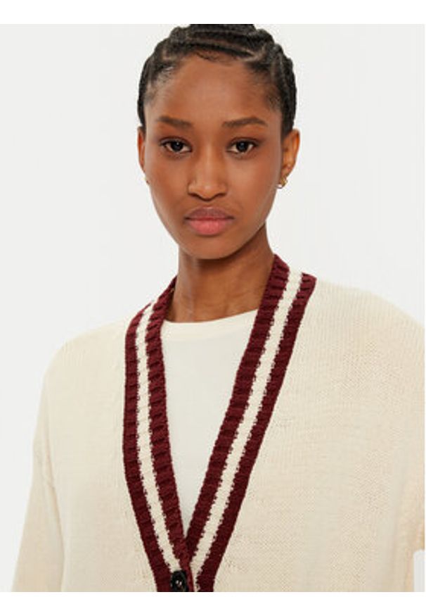 Weekend Max Mara Kardigan Vicolo 2515341061 Écru Regular Fit. Materiał: bawełna