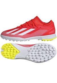 Adidas - Buty piłkarskie adidas X Crazyfast League Tf Jr IF0679 czerwone. Zapięcie: sznurówki. Kolor: czerwony. Materiał: syntetyk, guma. Sport: piłka nożna