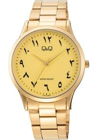 Zegarek Q&Q Zegarek QQ C08A-026P Męski Klasyczny ZŁOTA Tarcza .. Kolor: złoty. Styl: klasyczny #1