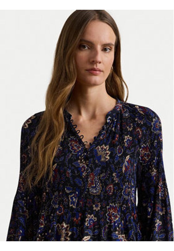 Lauren Ralph Lauren - LAUREN RALPH LAUREN Bluzka 200957047 Granatowy Regular Fit. Kolor: niebieski. Materiał: syntetyk