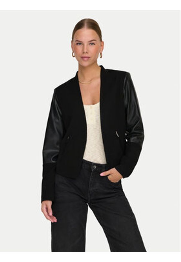 only - ONLY Marynarka Farida 15334242 Czarny Regular Fit. Kolor: czarny. Materiał: syntetyk