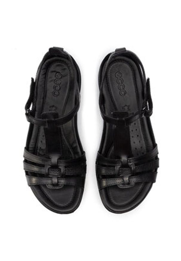 ecco - ECCO Sandały Flash 24087353859 Czarny. Kolor: czarny. Materiał: skóra