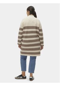 Vero Moda Curve Kardigan 10291296 Beżowy Regular Fit. Kolor: beżowy. Materiał: syntetyk #6