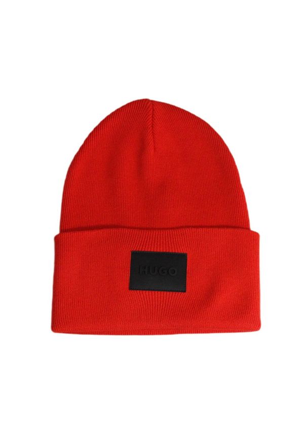 BOSS - Czapka zimowa Hugo Boss Xevon Beanie Czerwona - 50551508-410. Kolor: czerwony. Sezon: zima. Styl: sportowy