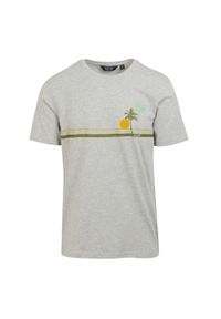 Regatta - T-shirt Męski Z Motywem Zachodu Słońca Melanżowy Cline VIII. Kolor: wielokolorowy, czarny, szary. Wzór: melanż