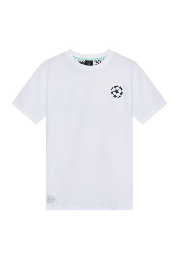 CHAMPIONS LEAGUE - koszulka Champions League - Lifestyle. Kolor: biały. Materiał: bawełna. Sport: piłka nożna