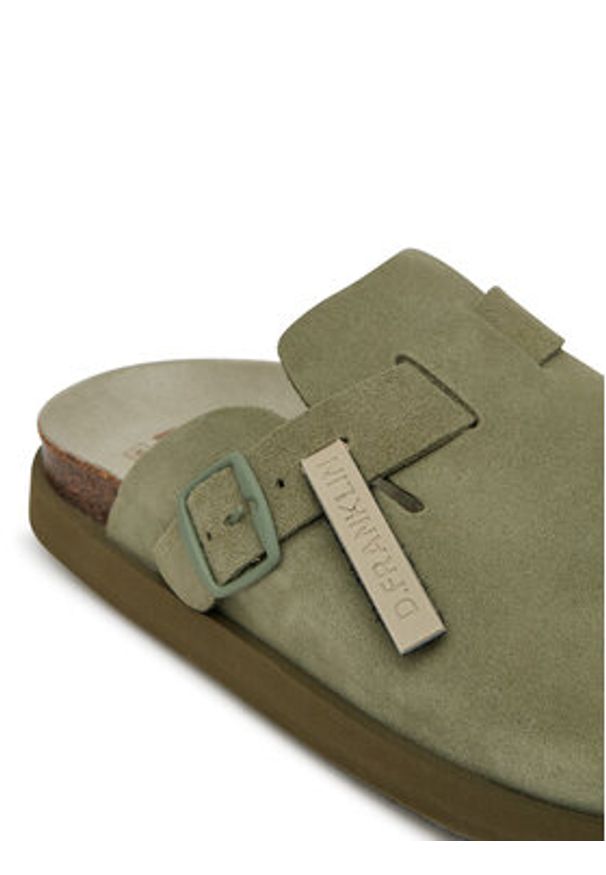 D.Franklin Klapki DFSH407002 Khaki. Kolor: brązowy. Materiał: zamsz, skóra