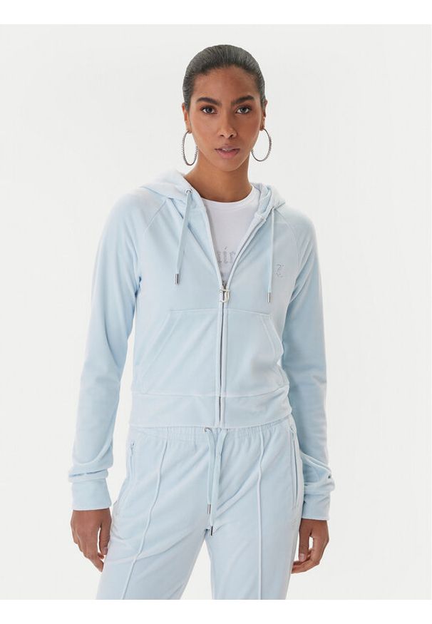 Juicy Couture Bluza Madison JCWAS225306 Błękitny Slim Fit. Kolor: niebieski. Materiał: syntetyk