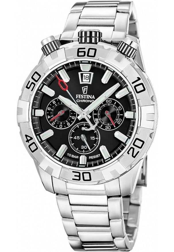 Zegarek męski Festina F20743-6 srebrny. Kolor: srebrny
