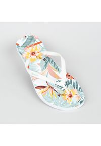 OLAIAN - Japonki damskie Olaian 120 Tropical. Okazja: na plażę. Kolor: biały. Styl: sportowy