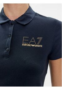 EA7 Emporio Armani Polo 3DTF02 TJDQZ 1555 Granatowy Regular Fit. Typ kołnierza: polo. Kolor: niebieski. Materiał: bawełna #4