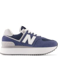 Buty damskie New Balance WL574ZSB – niebieskie. Kolor: niebieski. Materiał: dresówka, guma, bawełna, syntetyk, zamsz, materiał, skóra. Szerokość cholewki: normalna. Model: New Balance 574