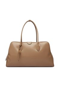 Calvin Klein Torebka Emblem Trio Large Work Bag LV04F3368G Beżowy. Kolor: beżowy. Materiał: skórzane #1