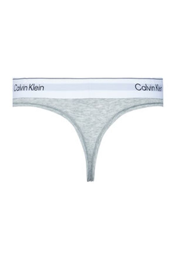 Calvin Klein Underwear Stringi LV00QF8518 Szary. Kolor: szary. Materiał: bawełna